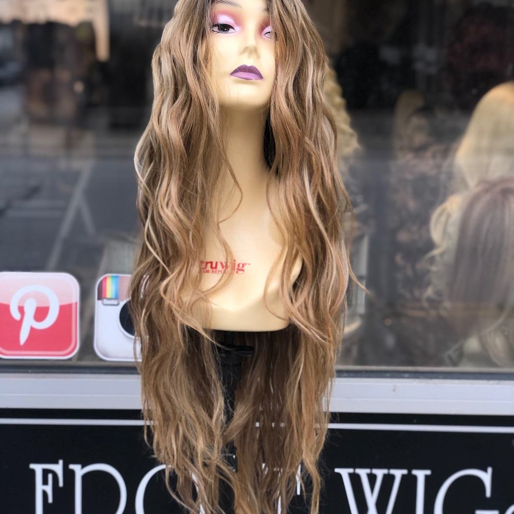 Super Long Blonde Beach Waves Party Wig Sexy Long - Picture 6 of 8